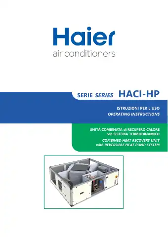 Haier HACI-HP Series Operating Instructions Manual first page preview