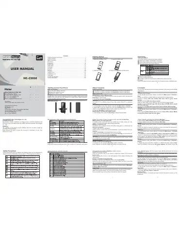 Haier C2030 User Manual first page preview