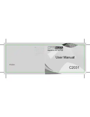 Haier C2031 User Manual first page preview