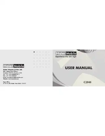 Haier C2040 User Manual first page preview