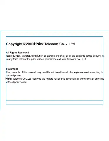 Haier C300 User Manual first page preview