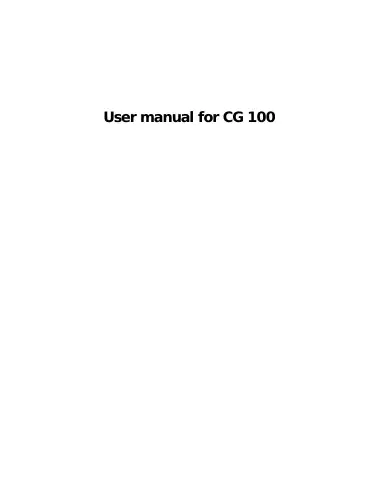 Haier CG 100 User Manual first page preview