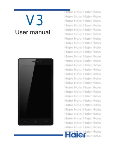 Haier V3 User Manual first page preview