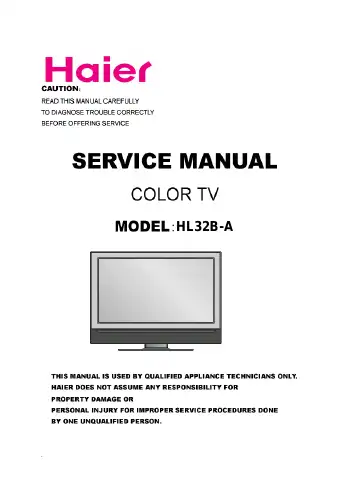 Haier HL32B-A Service Manual first page preview