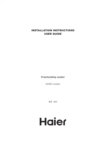 Haier HOR61 Installation Instructions & User Manual first page preview