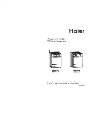 Haier KGG5201-A1 Instruction Manual first page preview