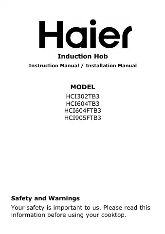 Haier HCI302TB3 Instruction Manual first page preview