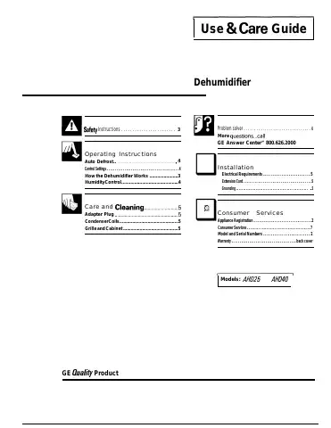 Haier AHD25 Use & Care Manual first page preview
