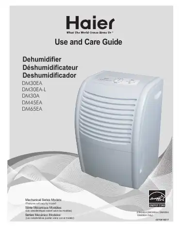 Haier DM30A Use And Care Manual first page preview
