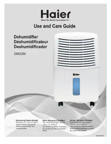 Haier DM32M Use And Care Manual first page preview