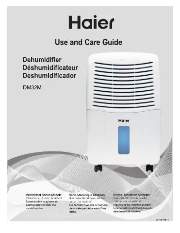 Haier DM32M Use And Care Manual first page preview