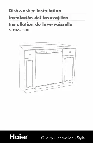 Haier DWL3025DBBB Installation Manual first page preview