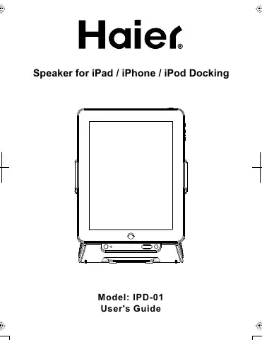 Haier IPD-01 User Manual first page preview