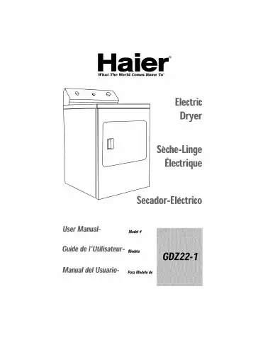 Haier GDZ22-1 User Manual first page preview