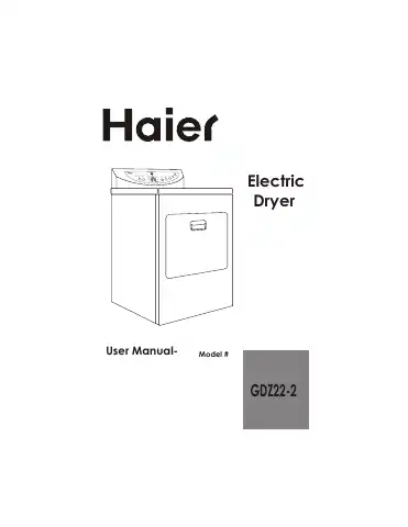 Haier GDZ22-2 User Manual first page preview
