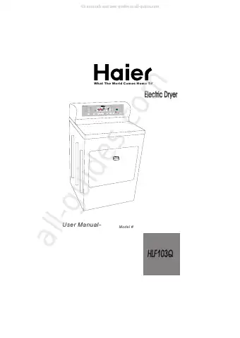 Haier HLF103Q User Manual first page preview