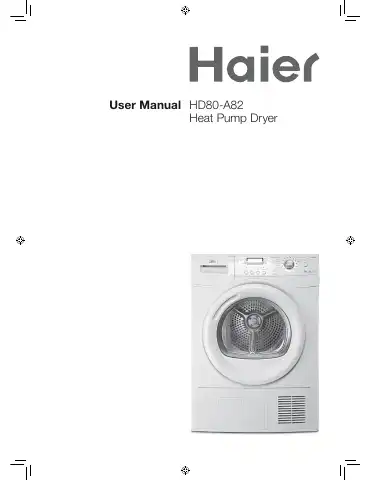 Haier HD80-A82 User Manual first page preview