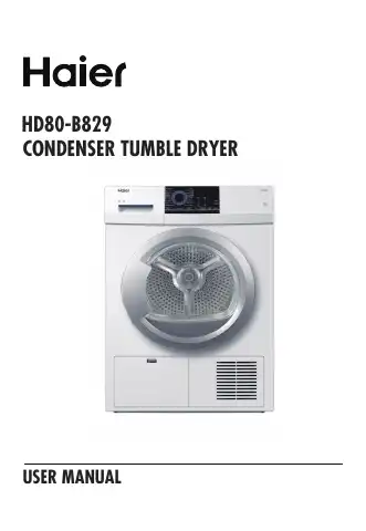 Haier HD80-B829 User Manual first page preview