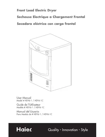 Haier HDY6-1 User Manual first page preview