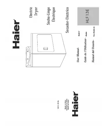 Haier HLF13E User Manual first page preview