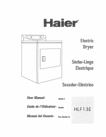 Haier HLF13E User Manual first page preview