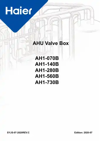 Haier AH1-070B Manual first page preview