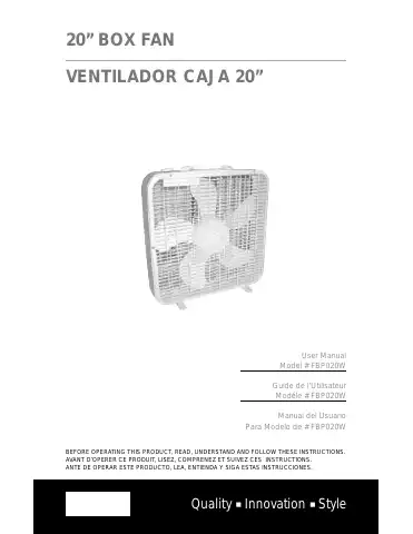 Haier FBP020W - 01-05 User Manual first page preview