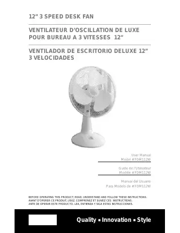 Haier FDM112W - 01-05 User Manual first page preview