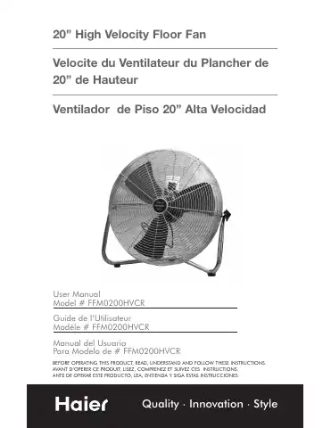 Haier FFM0200HVCR User Manual first page preview