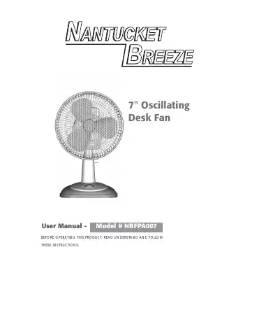 Haier NBFPA007 - 11-04 User Manual first page preview