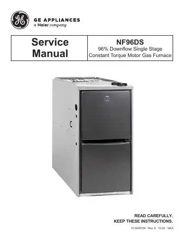 Haier GE NF96DS Service Manual first page preview