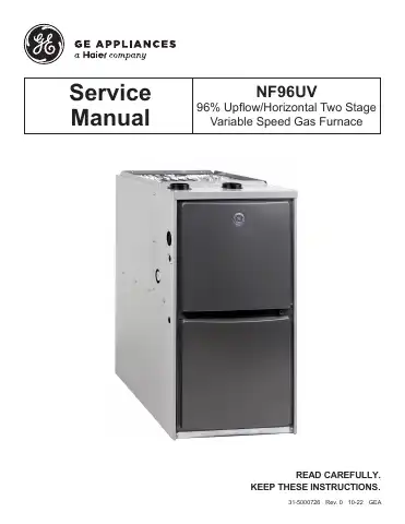 Haier GE NF96UV Service Manual first page preview