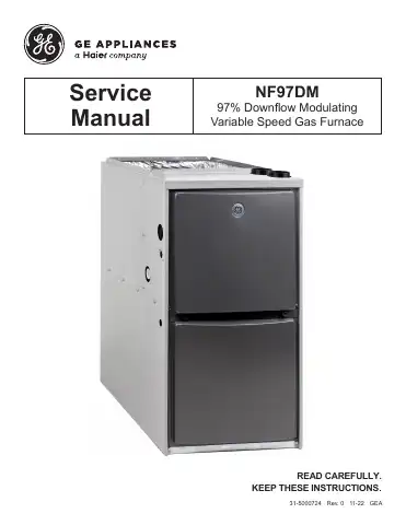 Haier GE NF97DM Service Manual first page preview