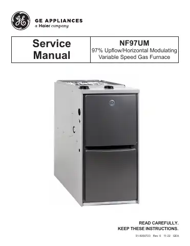 Haier GE NF97UM Service Manual first page preview