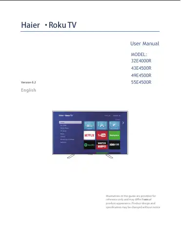 Haier 43E4500R User Manual first page preview