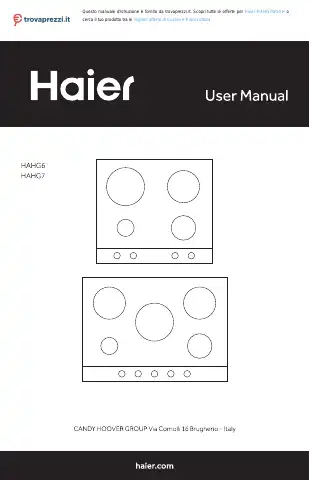 Haier HAHG6 User Manual first page preview