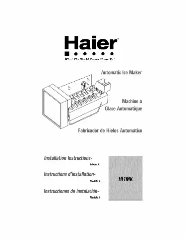 Haier HI1MK Installation Instructions Manual first page preview