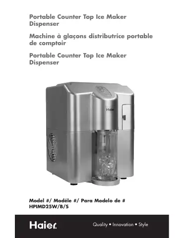 Haier HPIMD25B User Manual first page preview