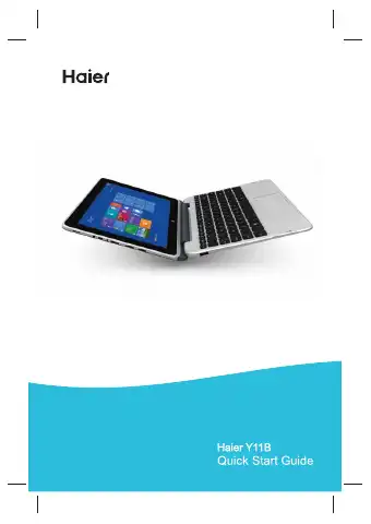 Haier Y11B Quick Start Manual first page preview