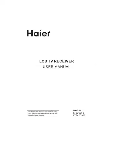 Haier LT32C360 User Manual first page preview