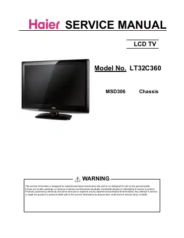 Haier LT32C360 Service Manual first page preview