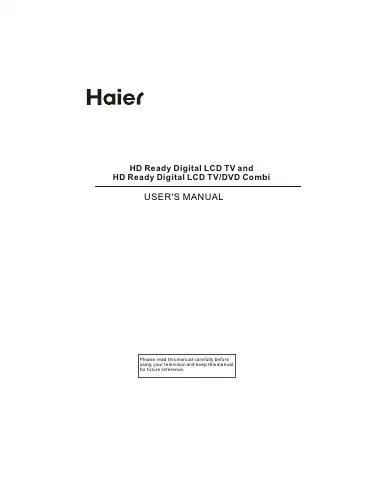 Haier LY19R1CBW User Manual first page preview