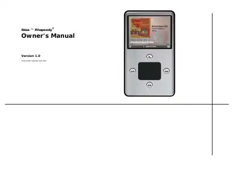 Haier ibiza Rhapsody Owner's Manual first page preview