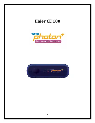 Haier CE100 User Manual first page preview