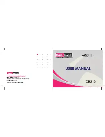 Haier CE210 User Manual first page preview