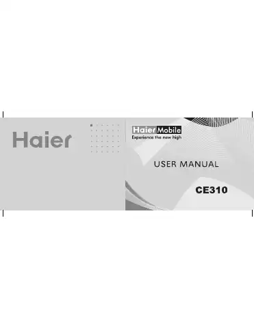 Haier CE310 User Manual first page preview