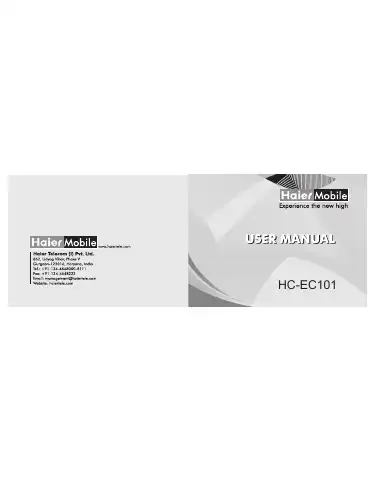 Haier EC101 User Manual first page preview