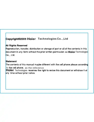 Haier WM200 User Manual first page preview