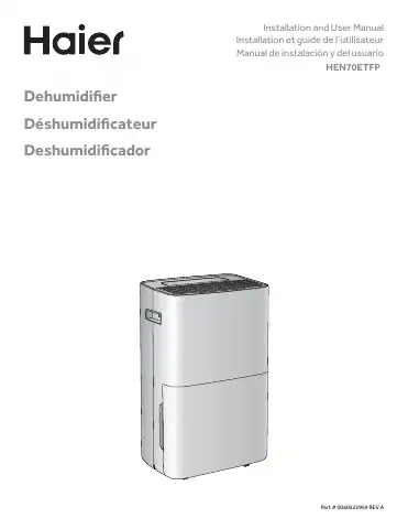 Haier HEN70ETFP Installation And User Manual first page preview