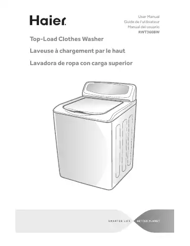 Haier RWT360BW User Manual first page preview